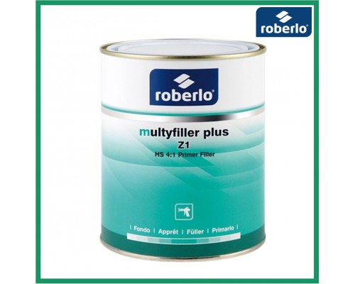 ROBERLO MULTYFILLER PLUS Z-4 Грунт-наполнитель, темно-серый 4 л + F500 отвердитель 1 л (комплект)